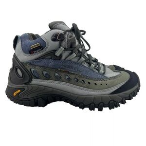 merrell hiking boots womens 7.5 thermal pathfinder gray mid top air cushion shoe